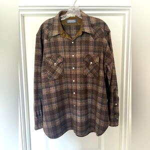 Pendleton Mens Wool Western Button Up